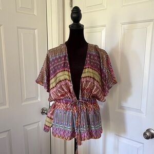 Echo Multicolor Bohemian Silk Blouse